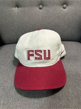 Nike Two-Tone FSU Baseball Cap in White and Garnet